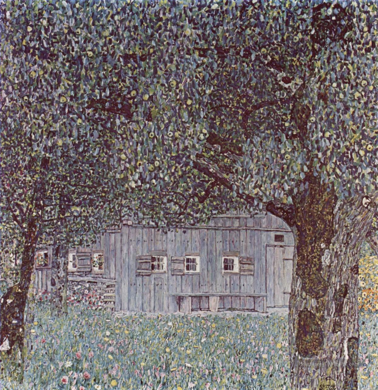 Bauernhausin Oberosterreich symbolisme Gustav Klimt Peintures à l'huile